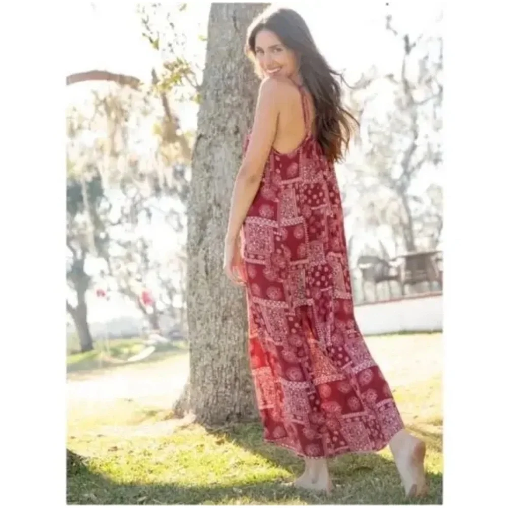 Natural Life Red Bandana Hadley Dress Size S‎ - Picture 2 of 11